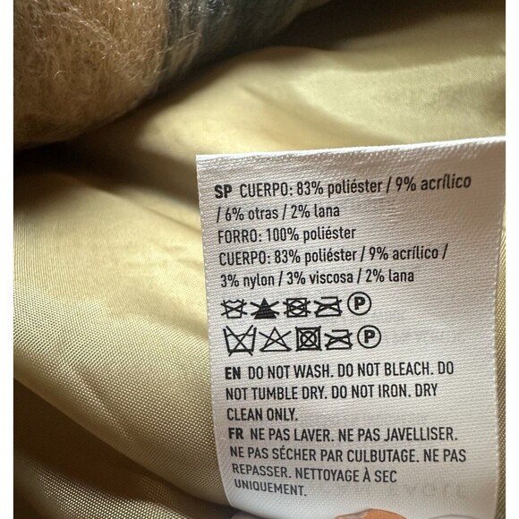 AMERICAN EAGLE Oversized Brushed Brown Plaid Shacket Women's MEDIUM NWT - Picture 9 of 11